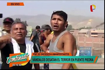 Puente Piedra: un policía herido y 10 detenidos en la marcha contra el peaje