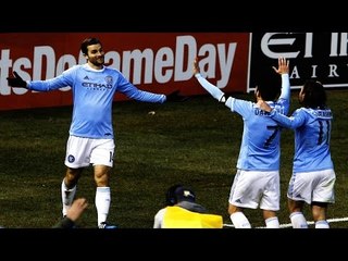 GOAL: Patrick Mullins muscles his way into the box and give NYCFC the lead