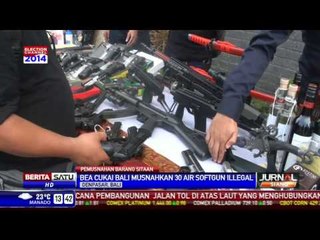Bea Cukai Bali Musnahkan Sejumlah Air Softgun Illegal