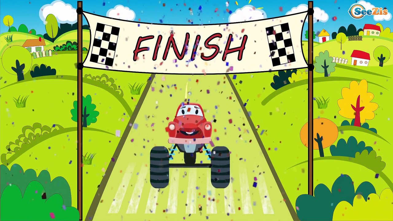 СБОРНИК: Мультфильмы про МАШИНКИ Монстр Трак ГОНКИ В ГОРОДЕ - Развивающие видео для детей