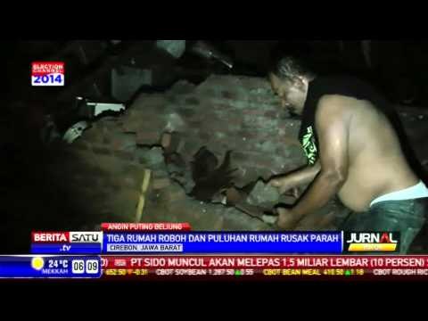 Puluhan Rumah Rusak Parah Akibat Puting Beliung Di Cirebon
