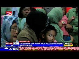 TNI Santuni Keluarga Korban Kecelakaan Helikopter di Malinau