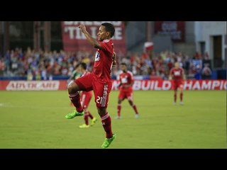 GOAL: Michael Barrios turns on the jets to beat Ricketts and open the scoring for Dallas