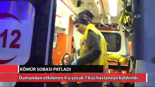 Kömür sobası patladı