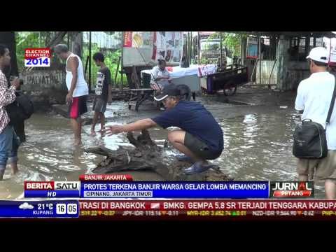 Protes Banjir, Puluhan Warga Cipinang Gelar Lomba Memancing