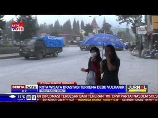 Kota Wisata Brastagi Diselimuti Debu Vulkanik