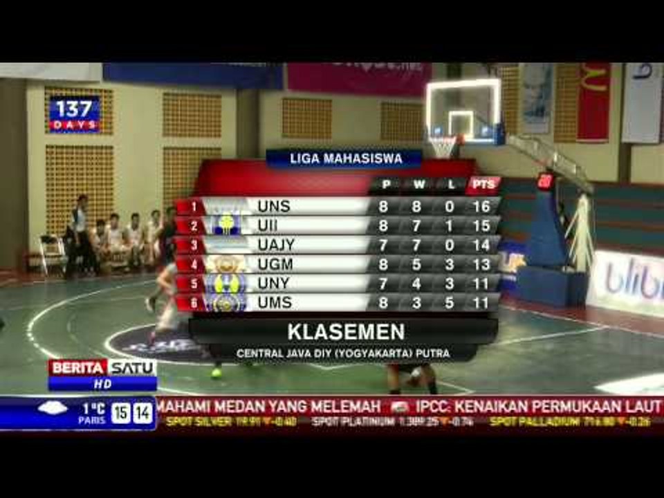 Tim Putra Universitas Sebelas Maret Masih Memimpin Klasemen