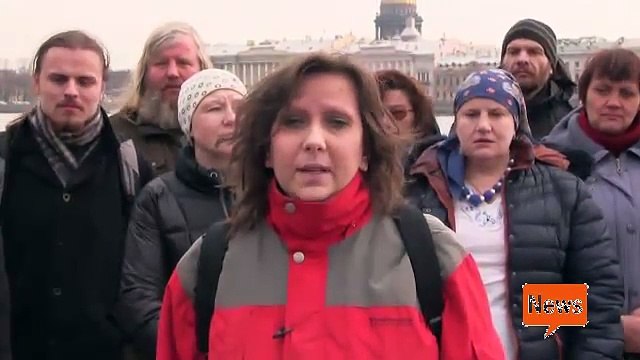Православные христиане из Санкт Перербурга желают мирного неба над головой Украинцам