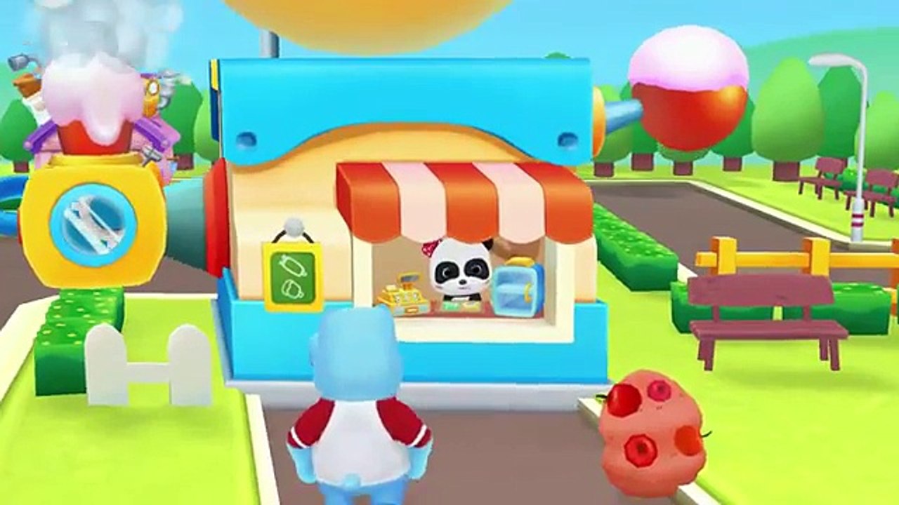 ICE CREAM BAR FACTORY | BABY PANDA MAKE ICE CREAM | BABYBUS GAMES