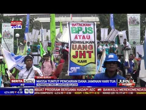 Ribuan Buruh Tuntut Pencairan Dana Pensiun