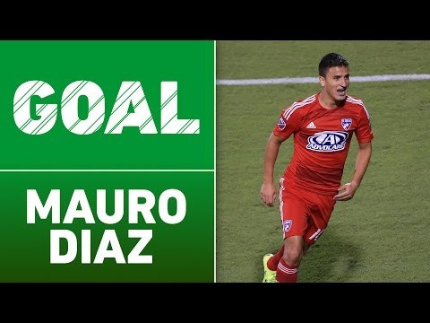 GOAL: Mauro Diaz curls a free kick into the top corner