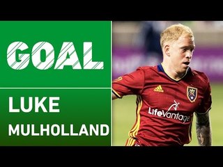 GOAL: Luke Mulholland curls a beauty past a diving Steve Clark