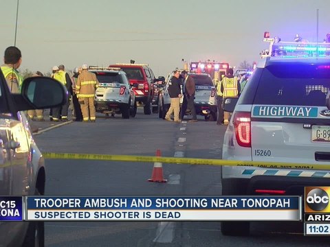 Trooper ambushed by suspect on Tonopah