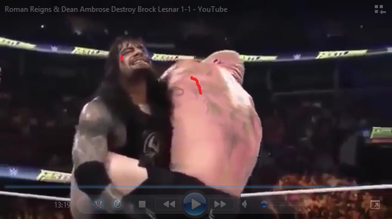 Roman Reigns Dean Ambrose Destroy Brock Lesnar 1 1 Video