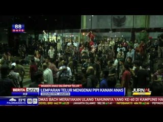 Keluar Gedung KPK Anas Dilempar Telur