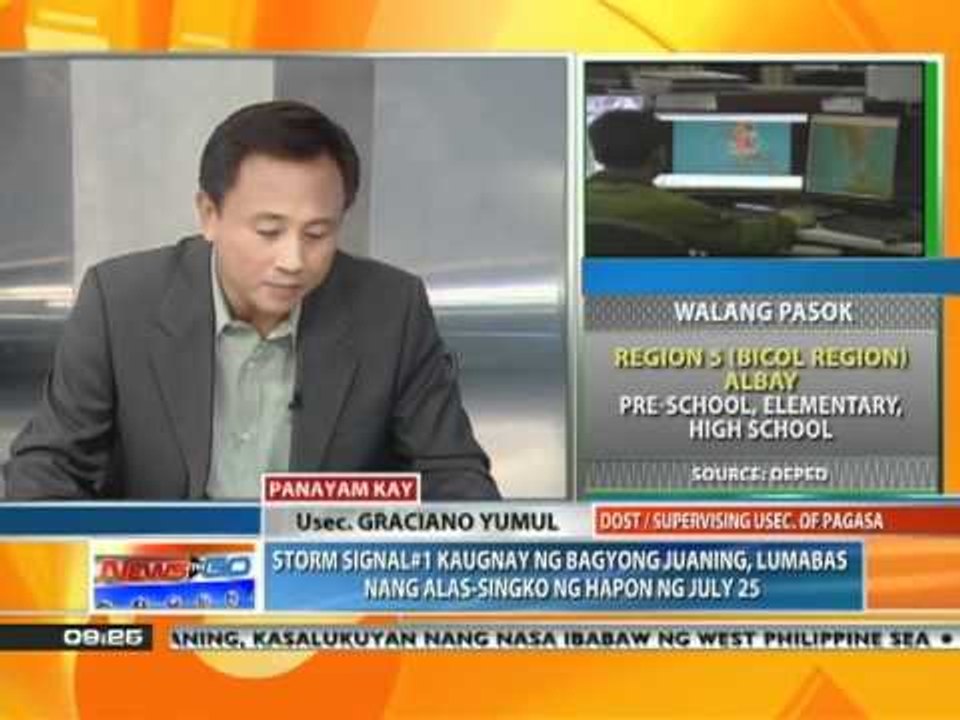 News to Go interviews - PAGASA supervisor officer Graciano Yumul
