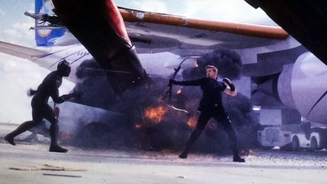 Captain America: Civil War - Black Panther vs Winter Soldier - Airport Fight Scene