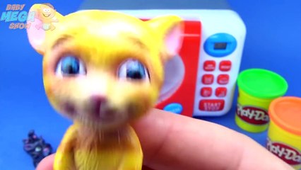 Играть Doh Клей Learn цвета Talking Tom Cars 2 McQueen сюрприз игрушки Магические Микроволновая Печь Playset