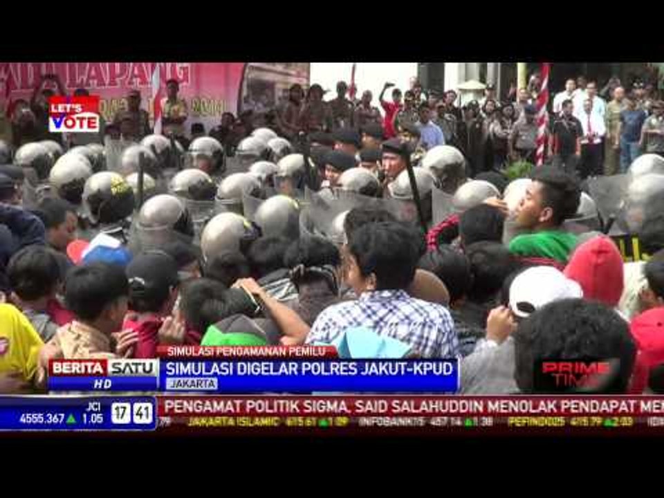 KPU Jakut Gelar Simulasi Pengamanan Pemilu