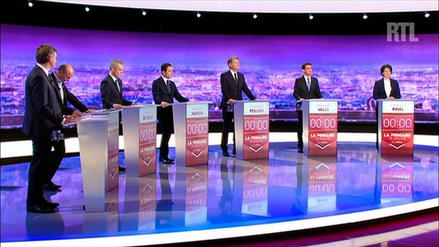 Présentation des candidats lors du premier débat de la primaire de la gauche