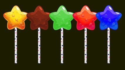 Lollipop Finger Family Nursery Rhyme - Star Candy Daddy Finger Song