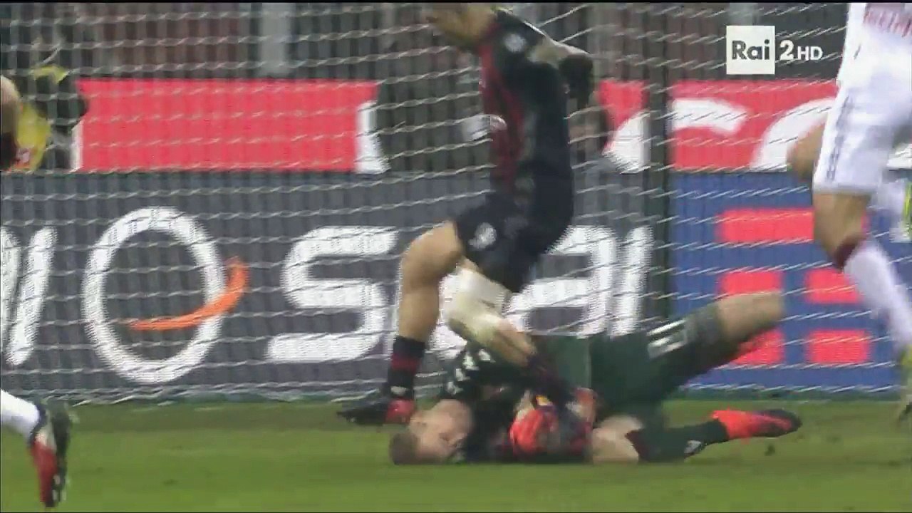 Joe Hart injury - AC Milan vs Torino 0-1  12-01-2017