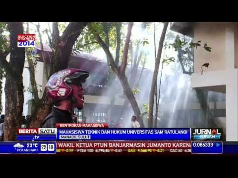 Mahasiswa Bakar Gedung Kampus Unsrat