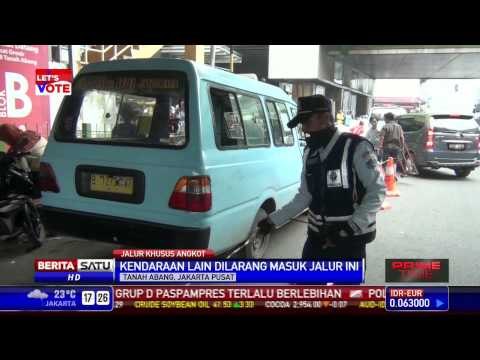 Pemprov Ujicoba Jalur Khusus Angkot di Tanah Abang