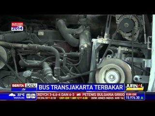 Bus Transjakarta Terbakar di Bundaran HI