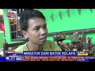 Batok Kelapa Disulap Jadi Miniatur Kendaraan