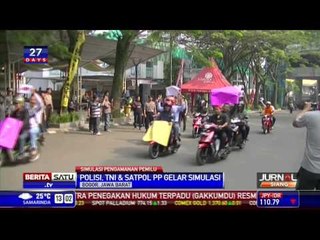 Polisi, TNI, Satpol PP Gelar Simulasi Pemilu di Bogor