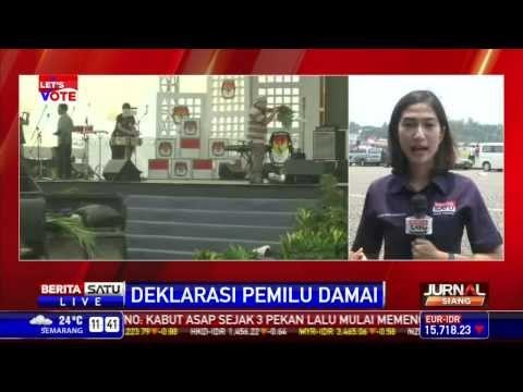 Deklarasi Pemilu Damai di Monas Ditutup Konvoi Bus Hias