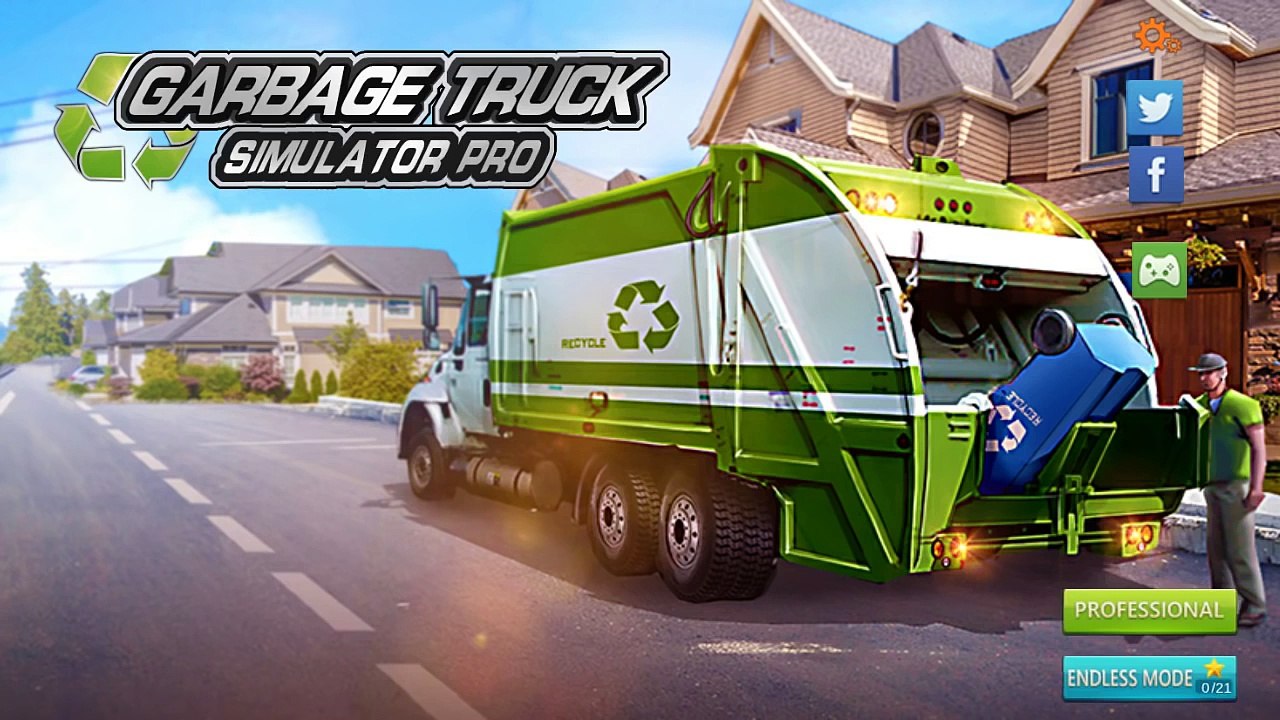 Garbage Truck Simulator PRO - Android Gameplay HD