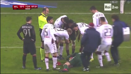 Joe Hart Horror Injury - Milan vs Torino 2-1 (Coppa Italia) 12.2017