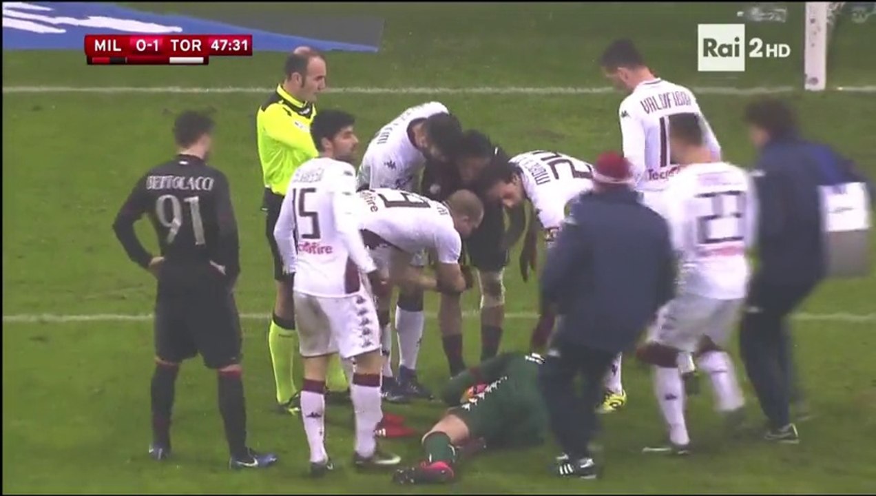 Joe Hart Horror Injury - Milan vs Torino 2-1 (Coppa Italia) 12.2017