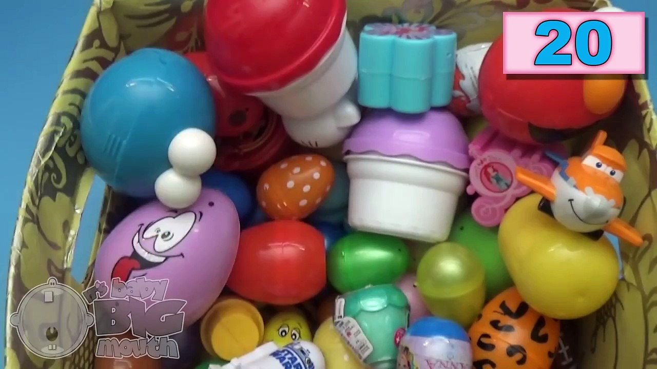 NEW Huge 101 Surprise Egg Opening Kinder Surprise Elmo Minecraft Disney Frozen Hello Kids!