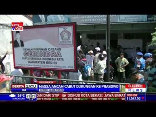 Ratusan Simpatisan Gerindra Segel Kantor DPC