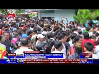 Jokowi Disambut Meriah Ratusan Pedagang Pasar Beriman