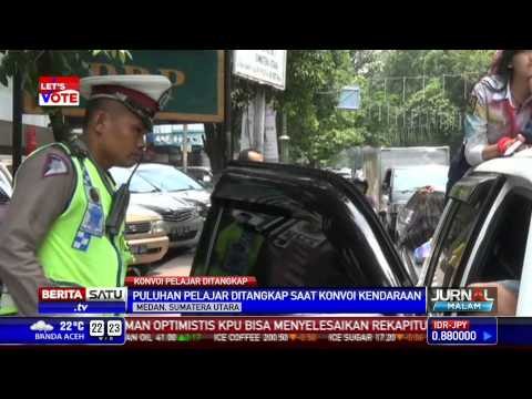 Polisi Medan Bubarkan Konvoi Pelajar SMP