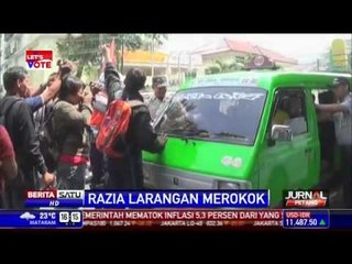 Puluhan Orang Terjaring Razia Merokok di Fasilitas Umum