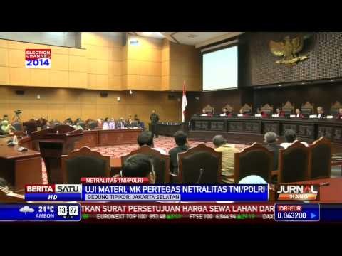 MK Putuskan TNI-Polri Netral di Pilpres 2014