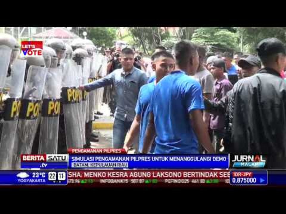 Simulasi Pengamanan Pilpres di KPU Batam