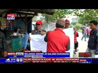 Relawan Jokowi-JK Longmarch Bandung-Jakarta