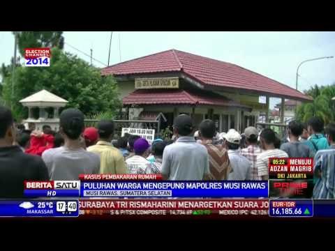 Puluhan Warga Mengepung Mapolres Musi Rawas