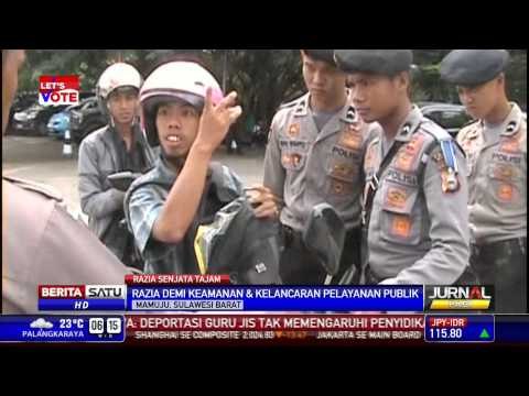 Belasan Orang di Mamuju Terjaring Razia Senjata Tajam