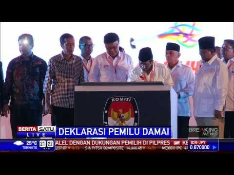 Prabowo-Hatta dan Jokowi-JK Teken Deklarasi Pemilu Damai