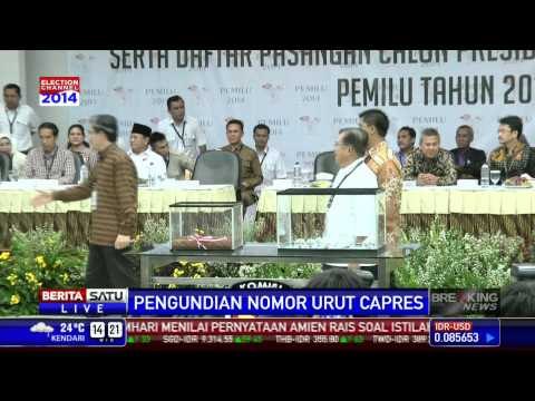 Pengundian Nomor Urut Capres-Cawapres Dimulai