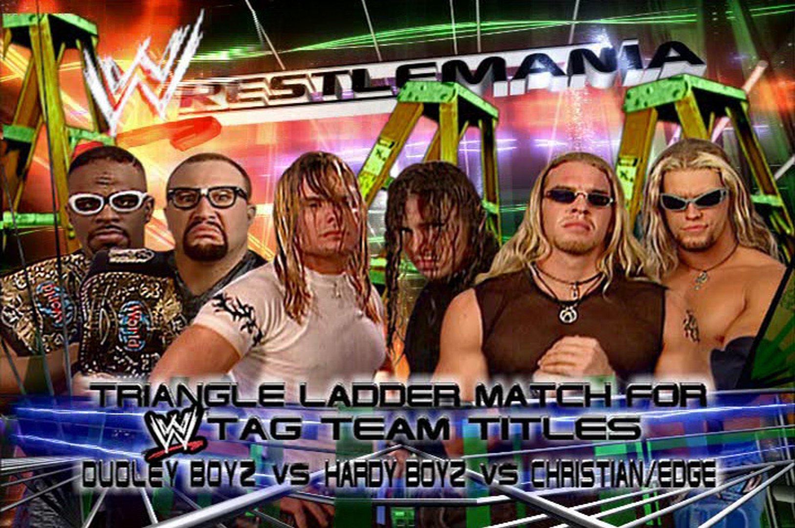 WrestleMania 2000 Edge &amp; Christian Vs. The Hardy Boys Vs. The Dudley Boys - Lucha Completa en Español (By el Chapu) - Vídeo Dailymotion