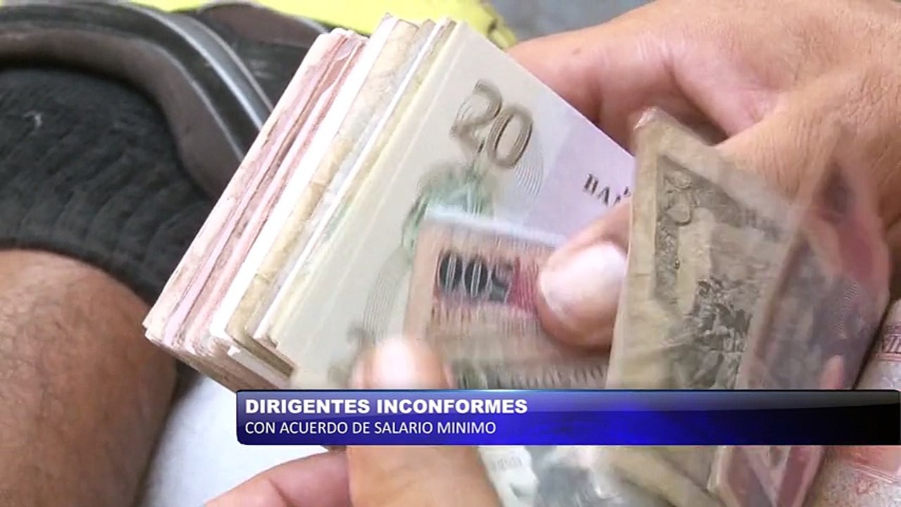 Dirigentes inconformes con acuerdo de salario minimo