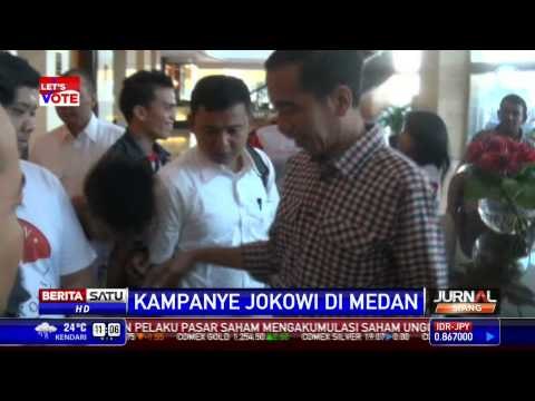 Kampanye di Medan, Jokowi Disambut Meriah Para Pendukung